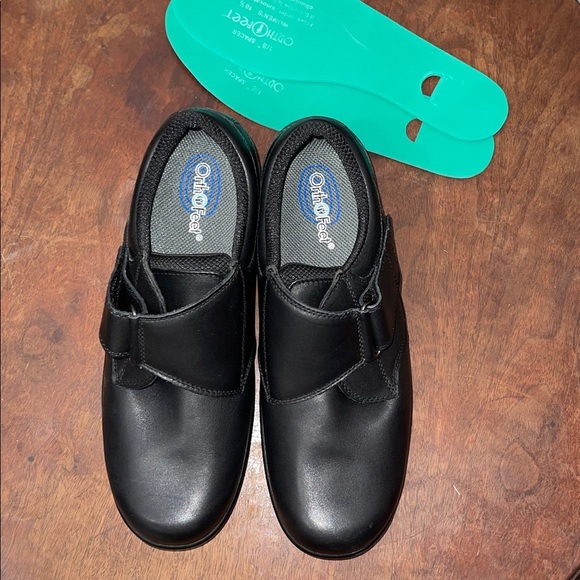 Orthofeet Orthopedic Leather Walking Shoes Black Women’s 10.5 M Comfort Diabetic - Picture 6 of 7